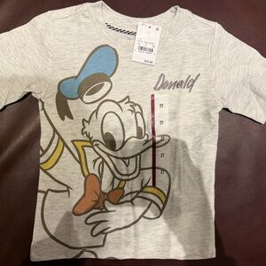 Cat & Jack Gray Donald Duck Short Sleeve Tee